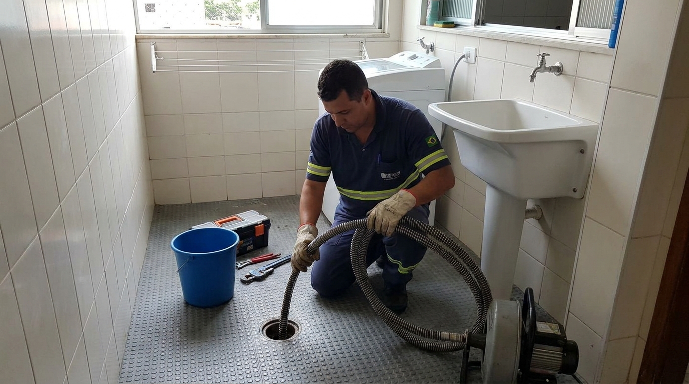 Desentupimento de ralo residencial em Belo Horizonte‑MG
