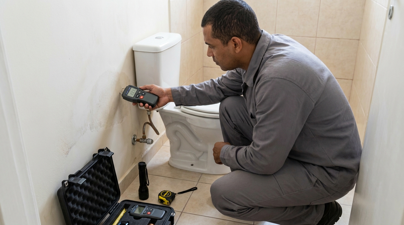 Técnico de caça vazamento em residência em Belo Horizonte‑MG
